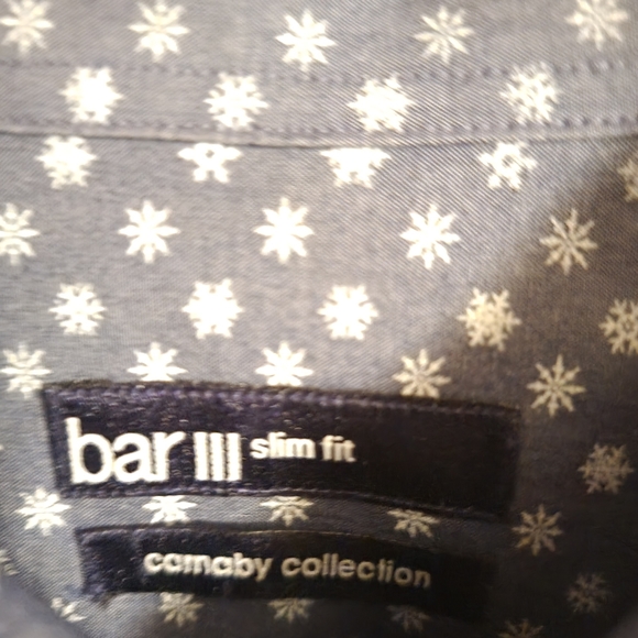 BAR III Slim fit STRETCH WINTER PATTERN SHIRT - Picture 4 of 5